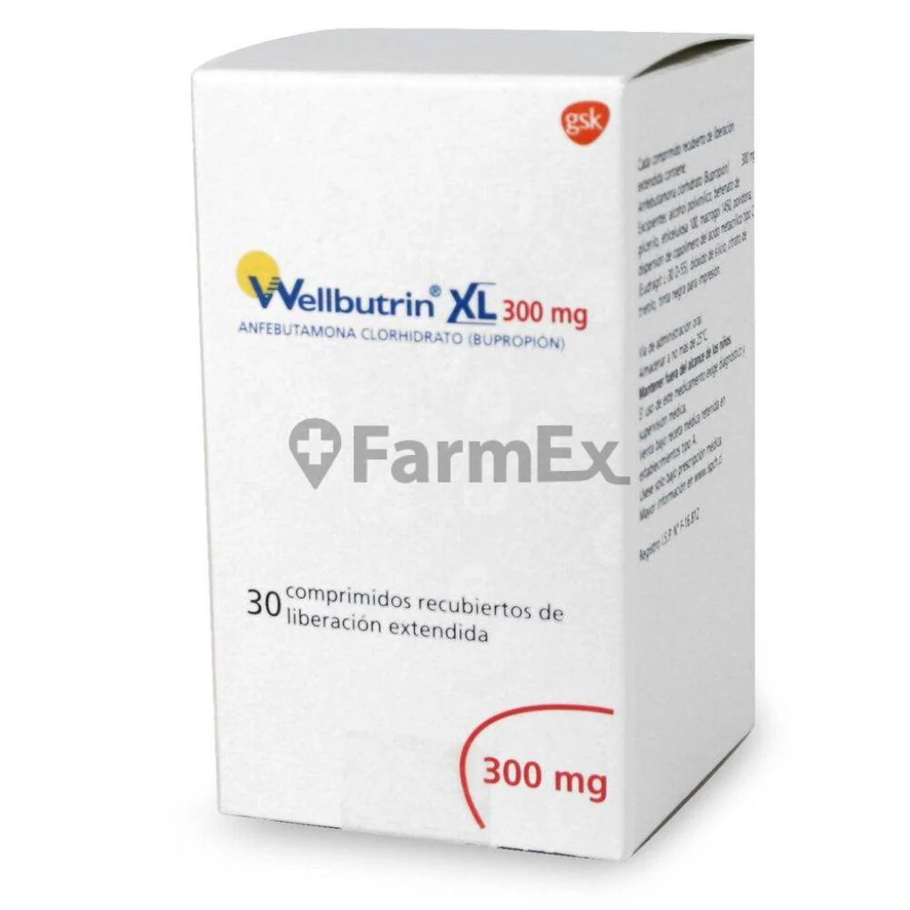 Wellbutrin XL 300 mg x 30 Comprimidos - Bupropión