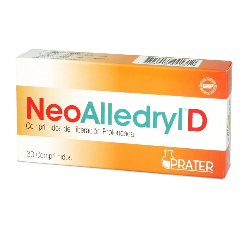 Neo-Alledryl D 2.5/120 mg x 30 Comprimidos - Desloratadina + Pseudoefedrina