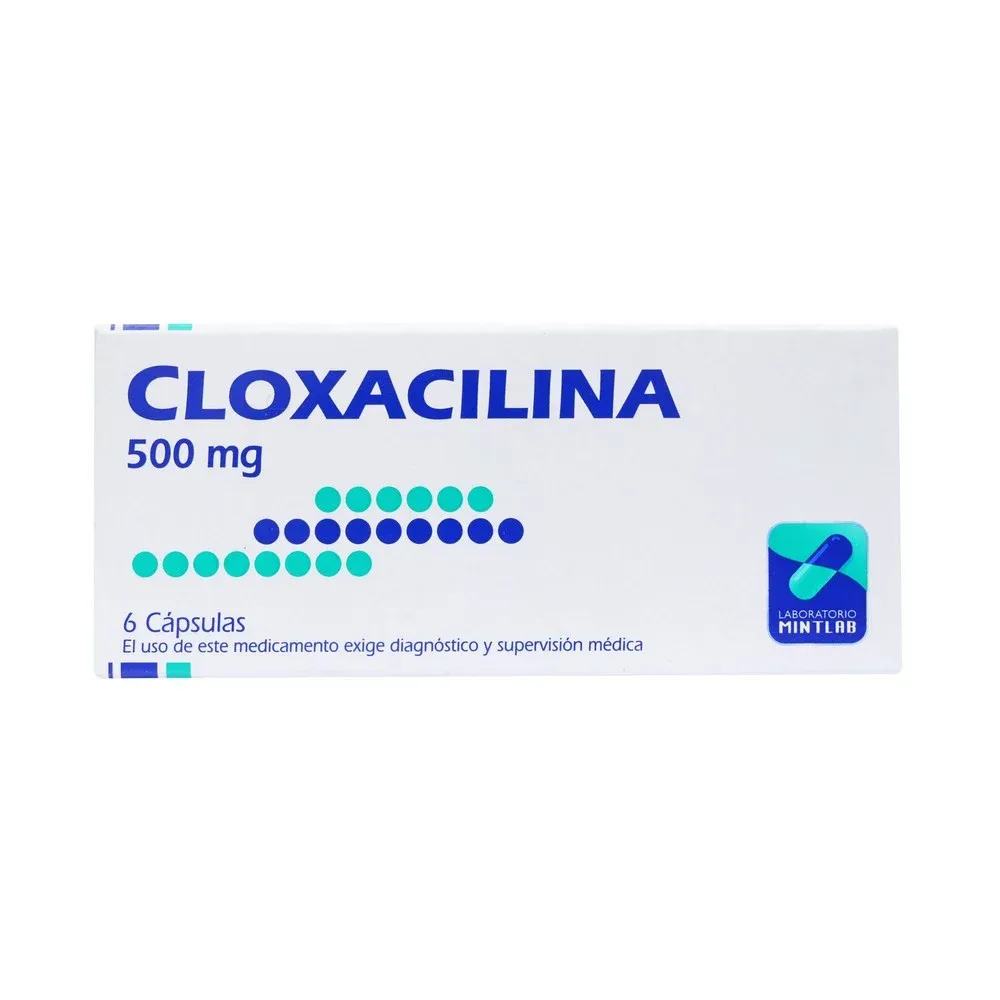 Cloxacilina 500 mg x 6 Cápsulas - Mintlab