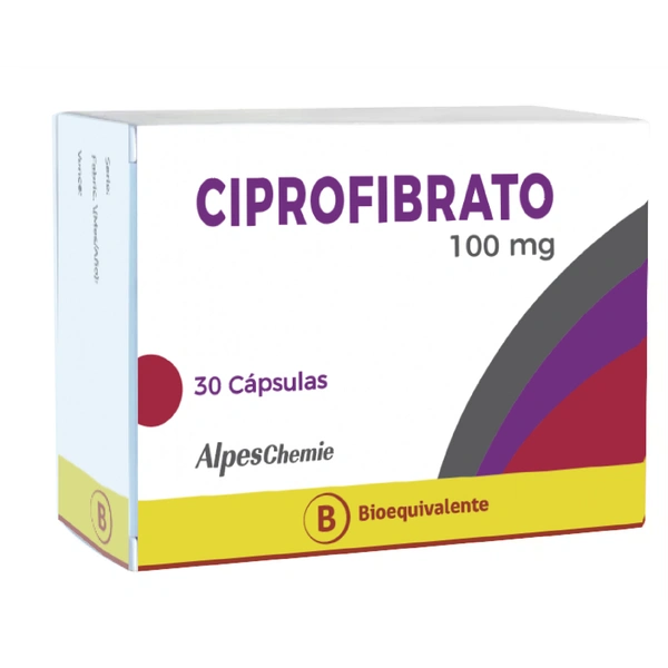 Ciprofibrato 100 mg x 30 Cápsulas - Alpes Chemie