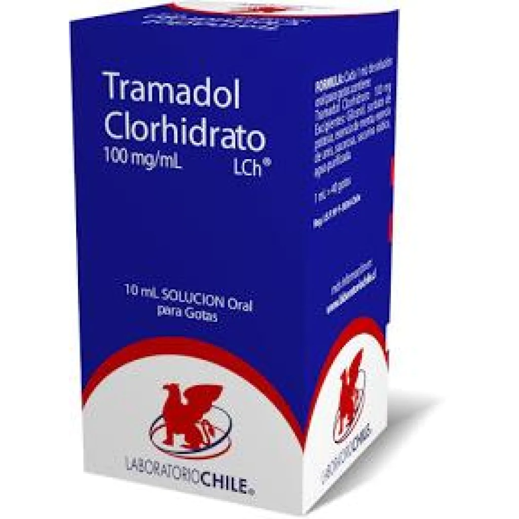 Tramadol 100 mg/mL x 10 mL Solución Oral Gotas - Laboratorio Chile