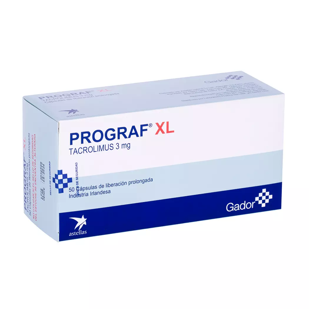 Prograf XL 3 mg x 50 Cápsulas - Tacrolimus
