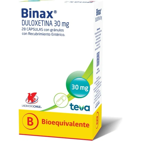 Binax 30 mg x 28 Cápsulas - Duloxetina