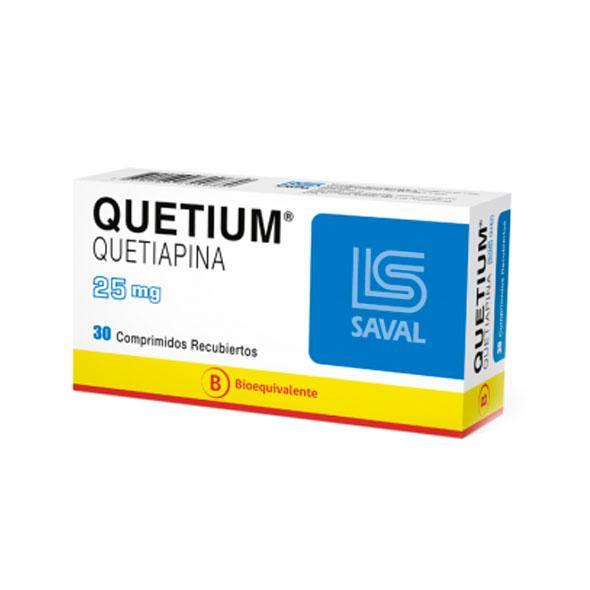 Quetium Quetiapina 25 mg 30 Comprimidos - Quetiapina