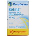 Betina Betahistina 16mg 30 Comprimidos