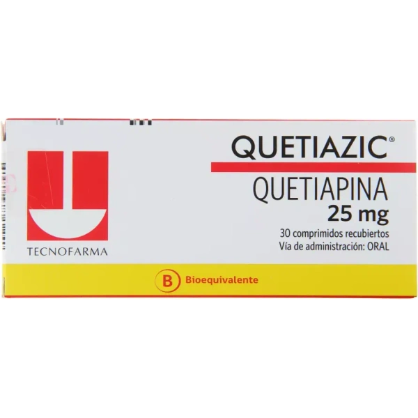Quetiazic 25 mg x 30 Comprimidos Recubiertos - Quetiapina