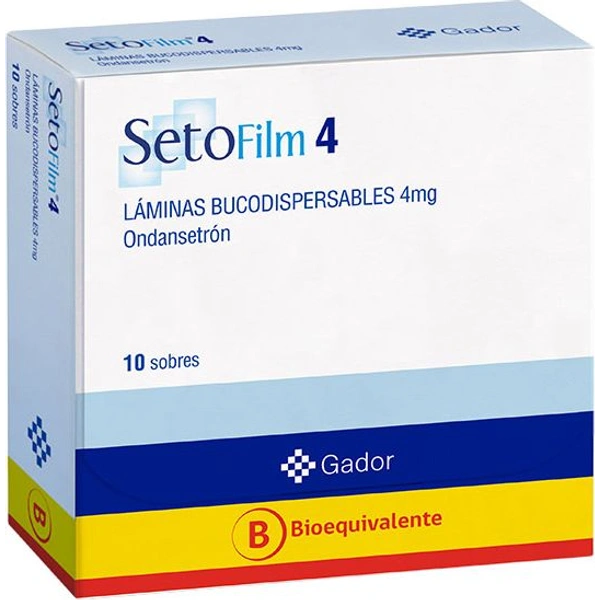 Setofilm 4 mg Láminas Bucodispersables x 10 Sobres - Ondansetrón