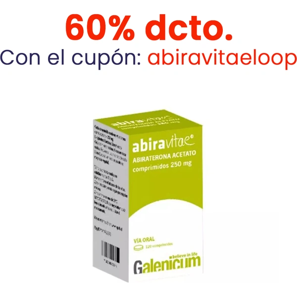 Abiravitae 250 mg x 120 Comprimidos - Abiraterona Acetato