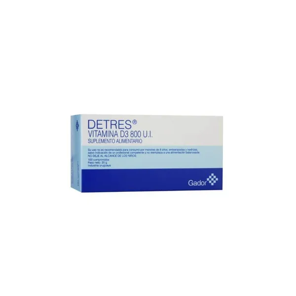 Detres Vitamina D3 800 UI x 30 Comprimidos - Colecalciferol