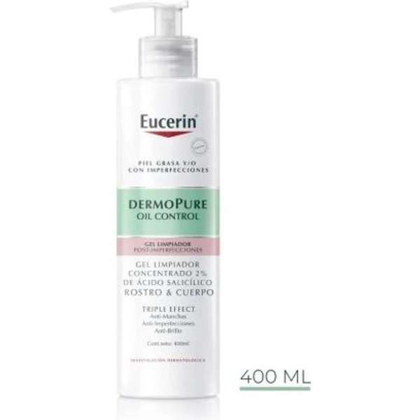 Eucerin Dermopure Oil Control Gel Limpiador Facial 400 ml