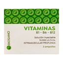 Vitaminas B1-B6-B12 10.000 UI/3 ml x 3 Ampollas