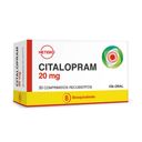 Citalopram 20mg x 30 comprimidos recubiertos (Seven)(Cenabast)