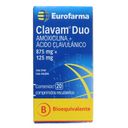 Clavam Duo 875mg/125 mg x 20 Comp caja dañada