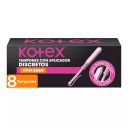 Kotex Tampones Super con Aplicador 8 Unidades
