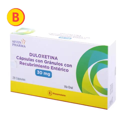 Duloxetina 30 mg x 28 Cápsulas - Seven Pharma