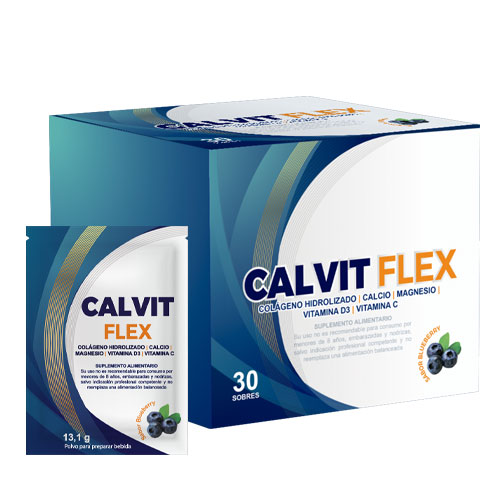 Calvit Flex Colágeno Hidrolizado x 30 Sobres - Calcio + Vitamina D3