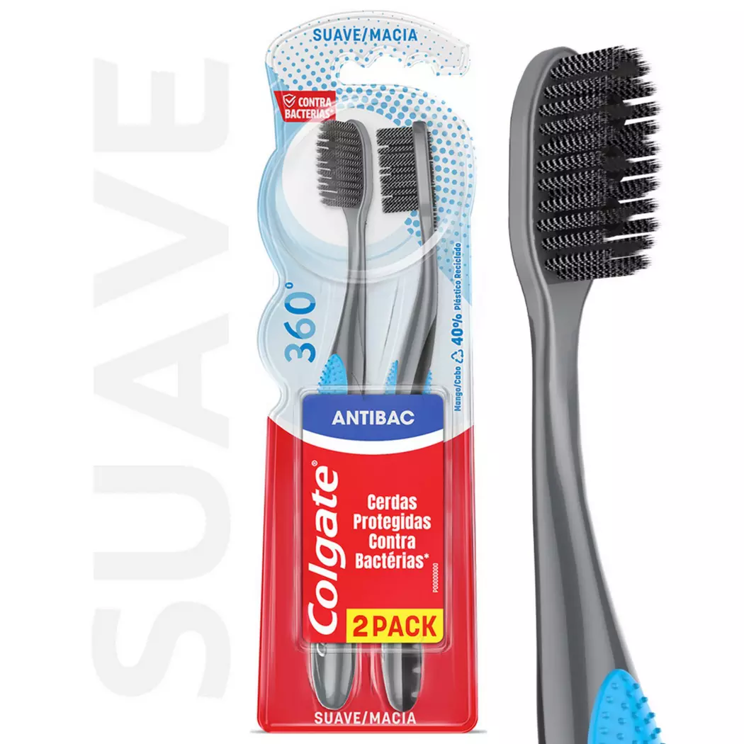 Colgate 360° Antibac Suave 2 Unidades