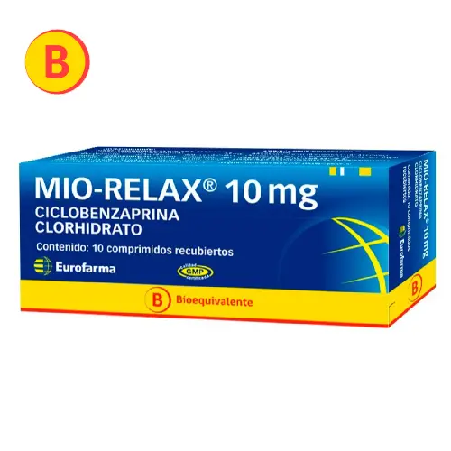 Mio-Relax 10 mg x 10 Comprimidos - Ciclobenzaprina