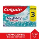 Colgate Max White Blancura Pasta Dental 3 Unidades