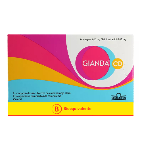 Gianda CD 2 mg/0.03 mg x 28 Comprimidos - Dienogest + Etinilestradiol