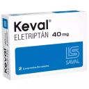 KEVAL 40 MG 2 COMPRIMIDOS RECUBIERTOS (ELETRIPTAN)