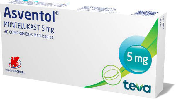 Asventol 5 mg x 30 Comprimidos Masticables - Montelukast