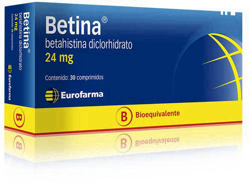 Betina 24 mg x 30 Comprimidos - Betahistina Diclorhidrato