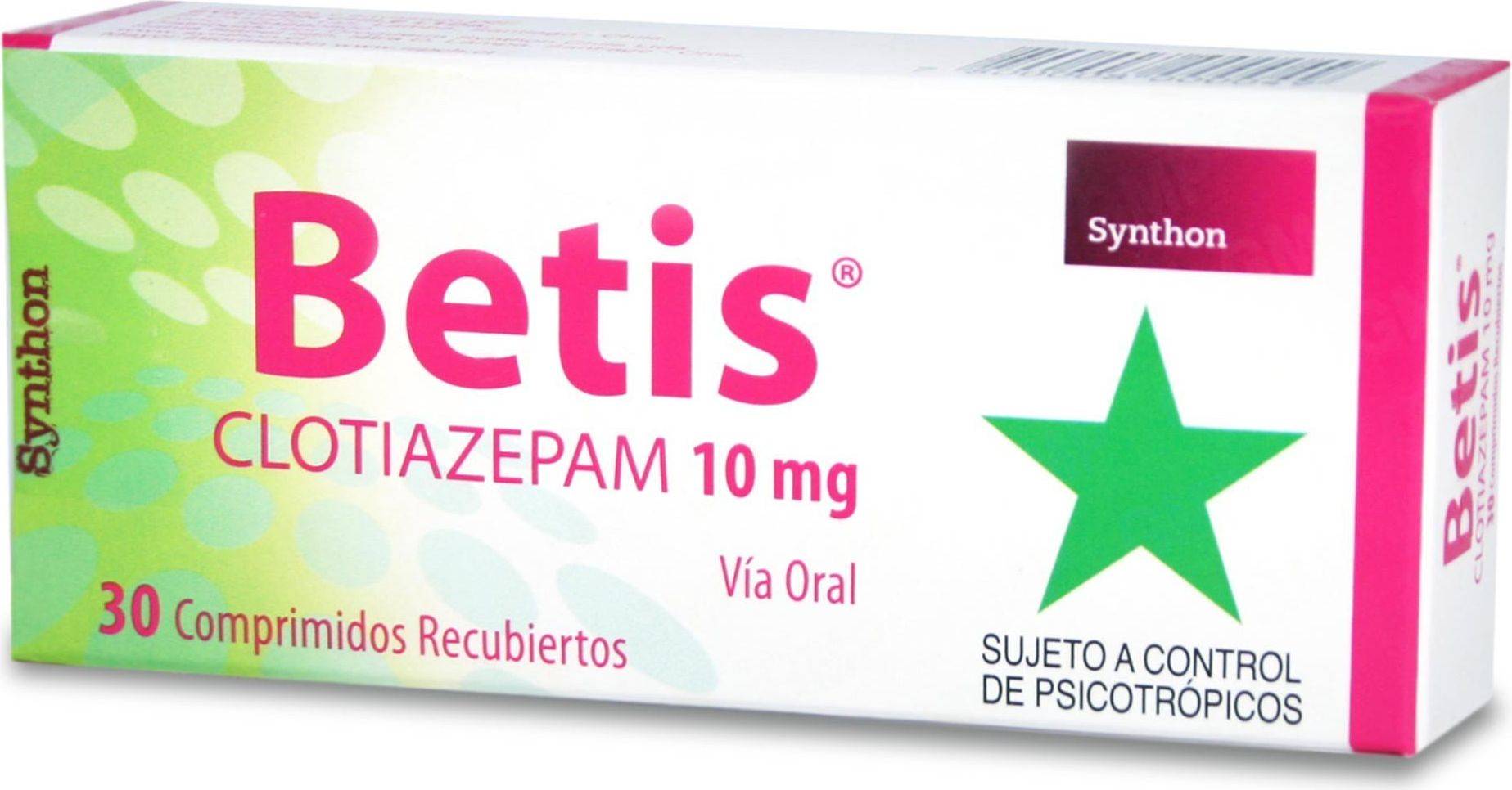 Betis 10 mg x 30 Comprimidos Recubiertos - Clotiazepam