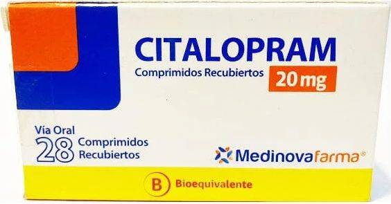Citalopram 20 mg x 28 Comprimidos Recubiertos - Medinova Farma