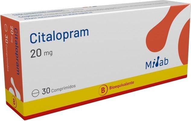 Citalopram 20 mg x 30 Comprimidos Bioequivalente - Mintlab