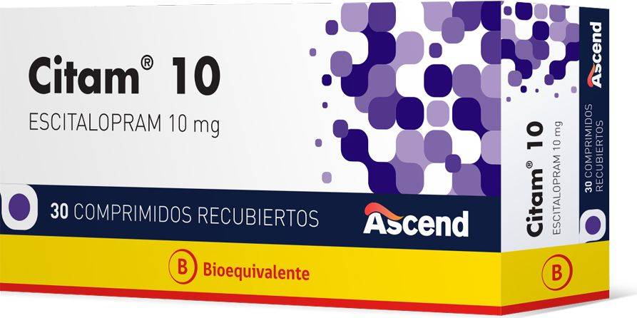 Ascend Citam 10 mg x 30 Comprimidos - Escitalopram