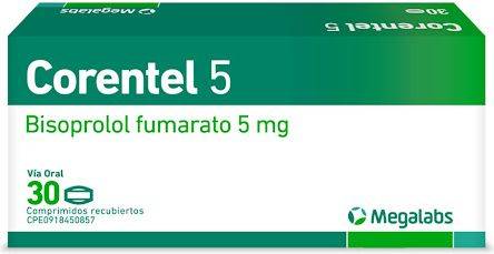 Corentel 5 mg x 30 Comprimidos Recubiertos - Bisoprolol