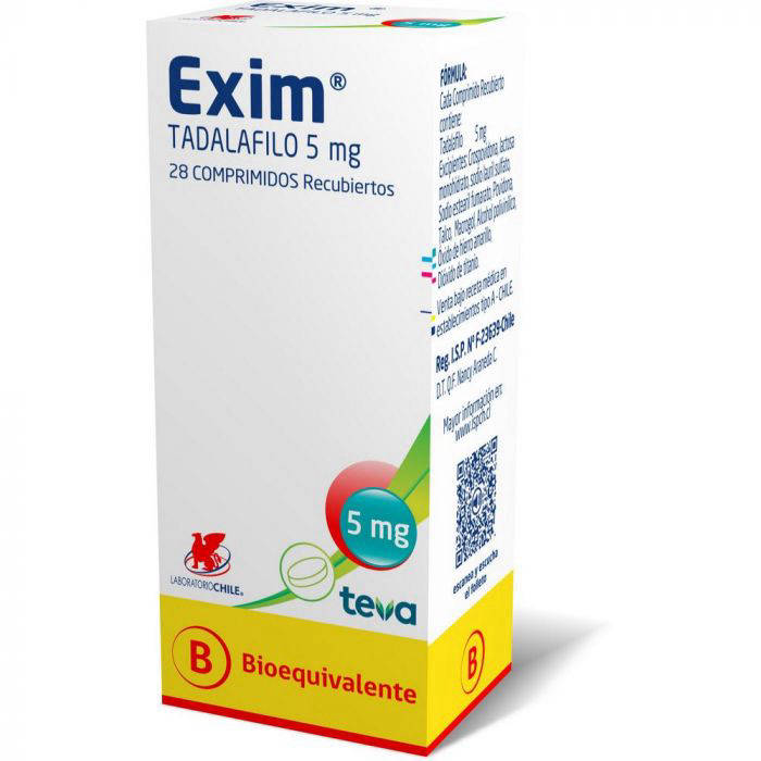 Exim 5 mg x 28 Comprimidos Recubiertos - Tadalafilo