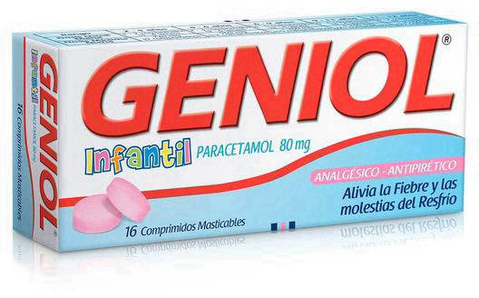 Geniol Infantil 80 mg x 16 Comprimidos - Paracetamol