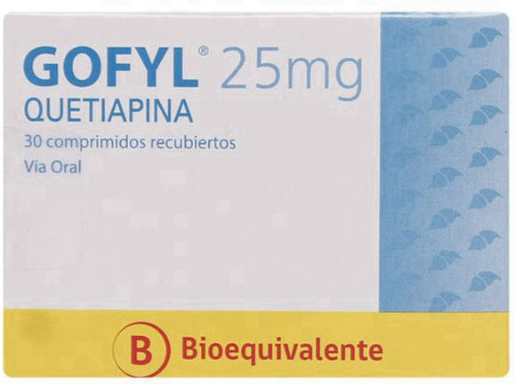 Gofyl 25 mg x 30 Comprimidos Recubiertos - Quetiapina