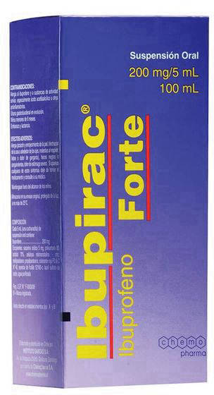 Ibupirac Forte 200 mg/5 mL x 100 mL Suspensión Oral - Ibuprofeno