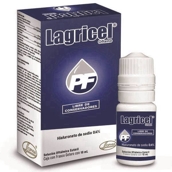 Lagricel Ofteno PF 0.4% x 10 mL - Hialuronato de Sodio