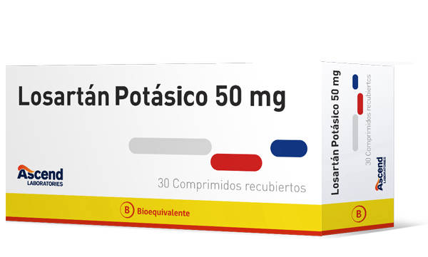 Losartán 50 mg x 30 Comprimidos Recubiertos - Ascend