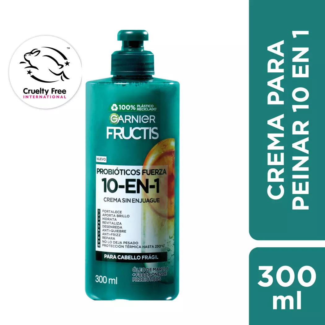 Garnier Fructis Probióticos Fuerza 10-en-1 Crema 300 ml
