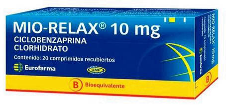 Mio-Relax 10 mg x 20 Comprimidos - Ciclobenzaprina