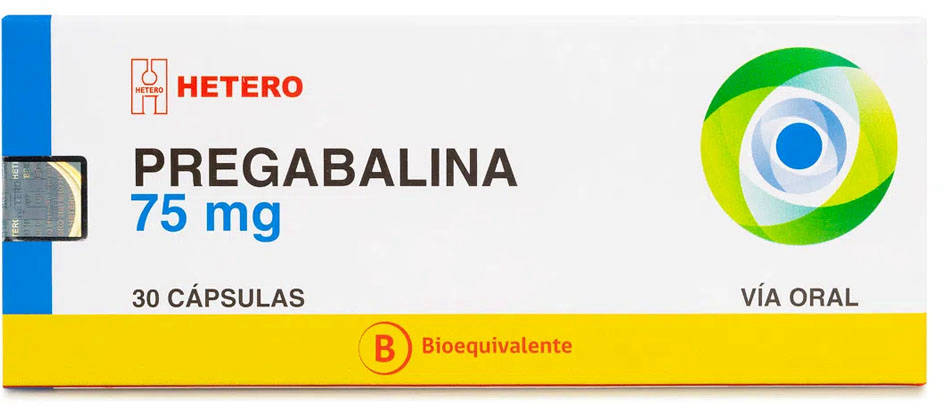 Pregabalina 75 mg x 30 Cápsulas - Hetero