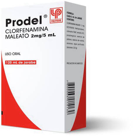 Prodel Jarabe 2 mg/5 mL x 120 mL - Clorfenamina Maleato