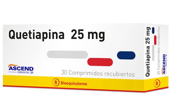 Quetiapina 25 mg x 30 Comprimidos - Ascend