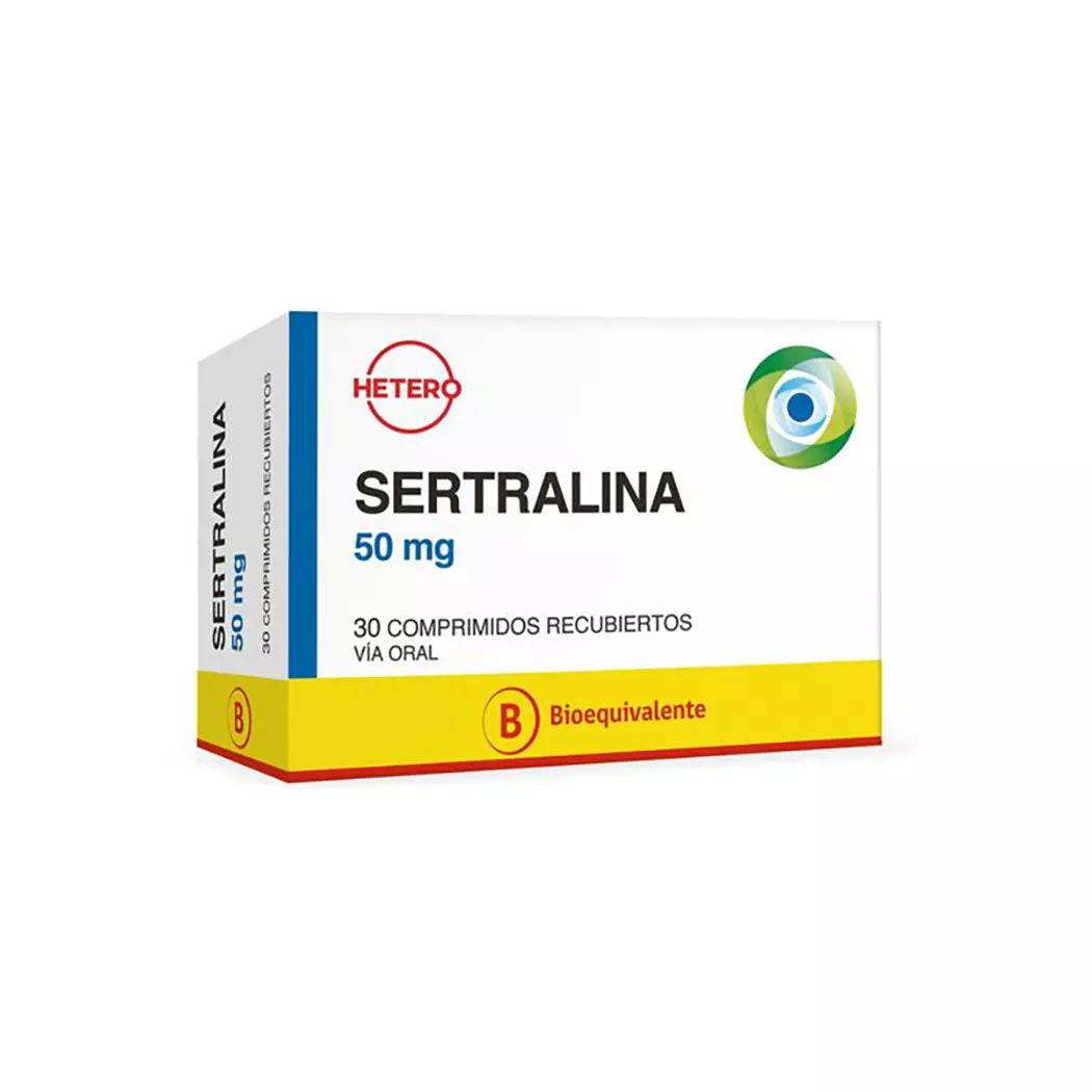 Sertralina 100 mg x 30 Comprimidos - Laboratorio Hetero