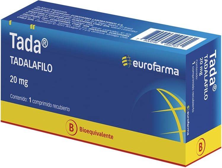 Tada Tadalafilo 20 mg x 1 Comprimido Recubierto