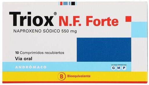 Triox NF Forte 550 mg x 10 Comprimidos - Naproxeno Sódico