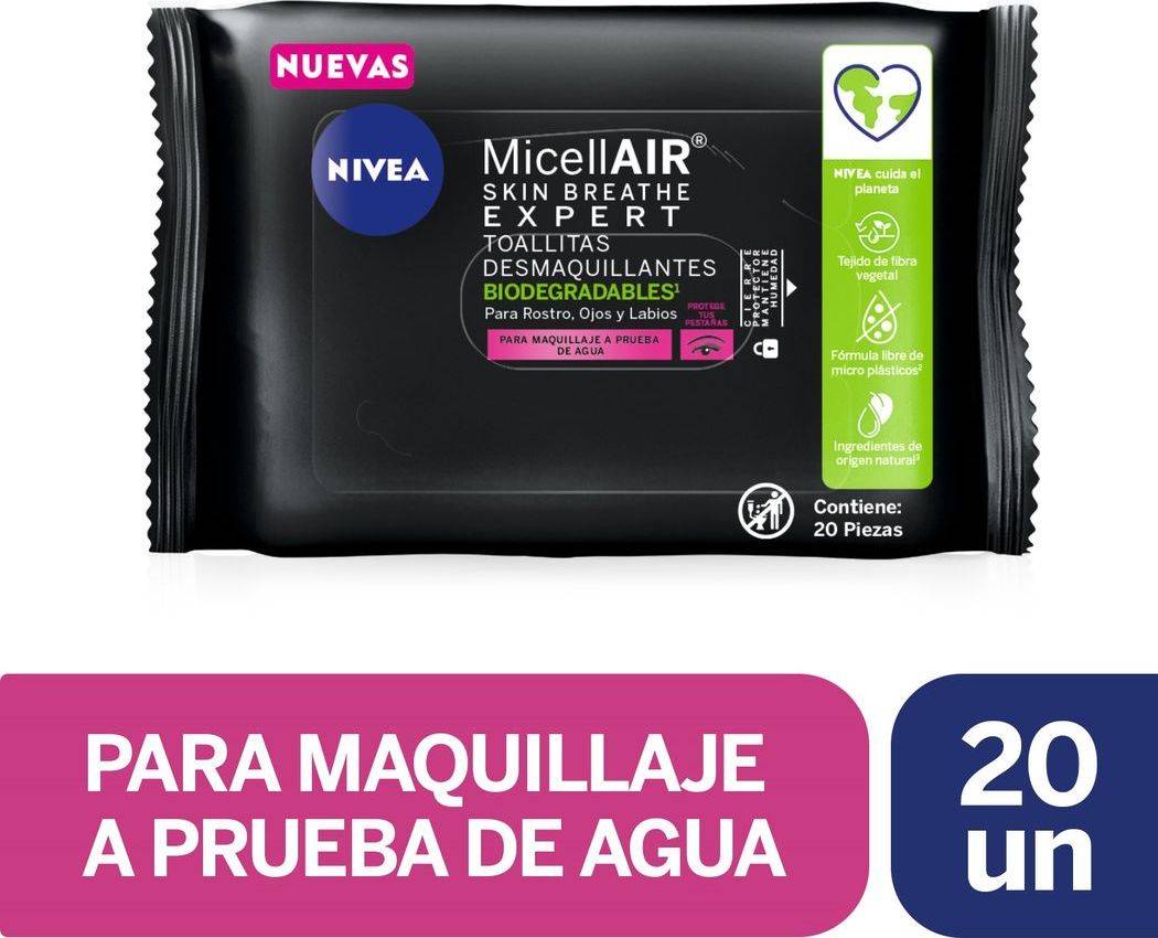 Nivea MicellAIR Expert Toallitas Desmaquillantes 20 un