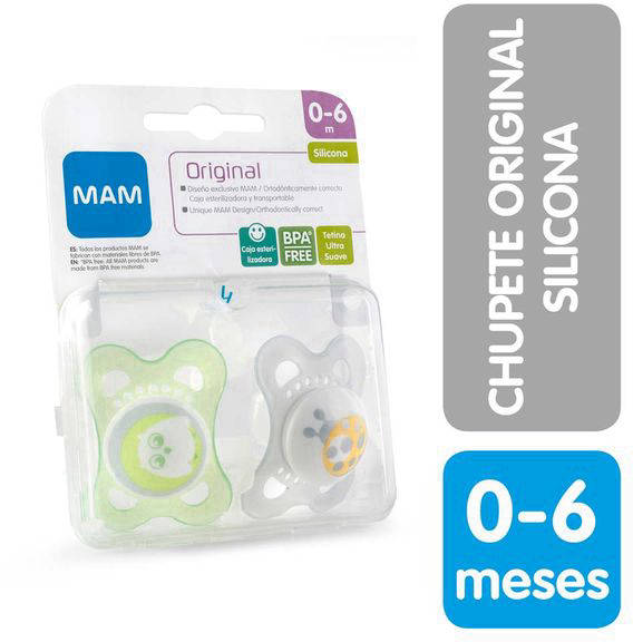 Mam Original Chupete Silicona 2-6 Meses 2 Unidades