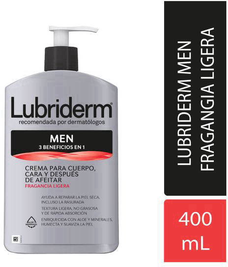 Lubriderm Men Crema 3 en 1 400 ml