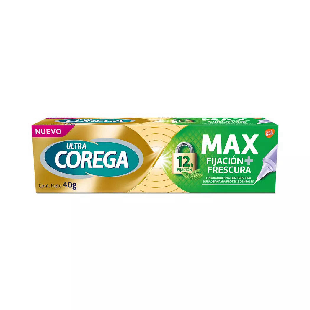 Corega Ultra Max 12h Fijación + Frescura 40 g